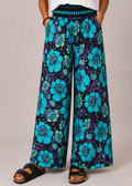 Wide Leg Pull-On Pants with Shirred Waistband & Pockets - Scarlet Poppy (Copy) (Copy) (Copy)