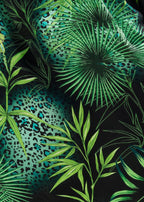 Emerald Fern V Neck Kaftan with Diamond Pintuck-Zeemara