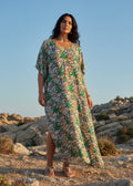 Eucalyptus Drift V Neck Kaftan-Zeemara