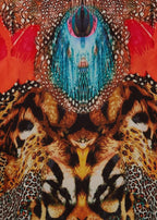 Gilded Totem Round Neck Kaftan-Zeemara