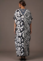 Graphic Cat V Neck Kaftan-Zeemara