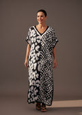 Graphic Cat V Neck Kaftan-Zeemara