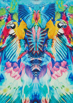 Island Oracle Round Neck Kaftan with Notched Collar-Zeemara