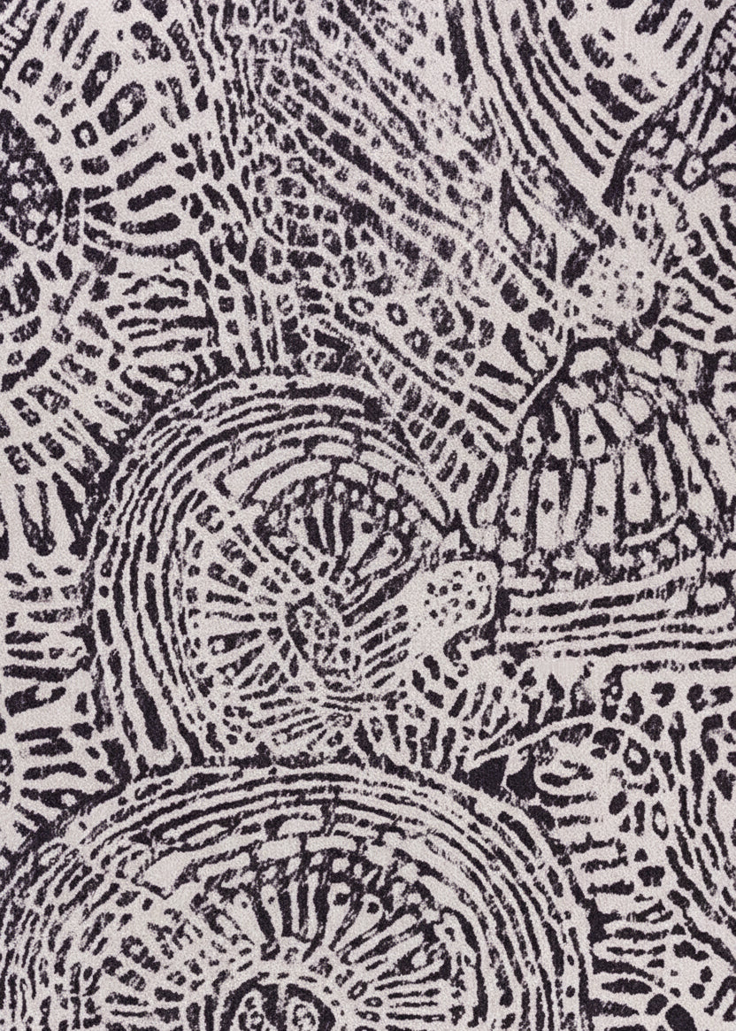 Midnight Monotone V Neck Kaftan with Diamond Pintuck-Zeemara