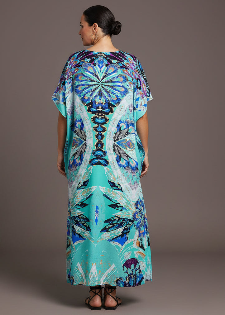Morpho Wing V Neck Kaftan-Zeemara