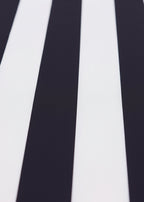 Piano Bar Stripe Notched Tunic Kaftan-Zeemara