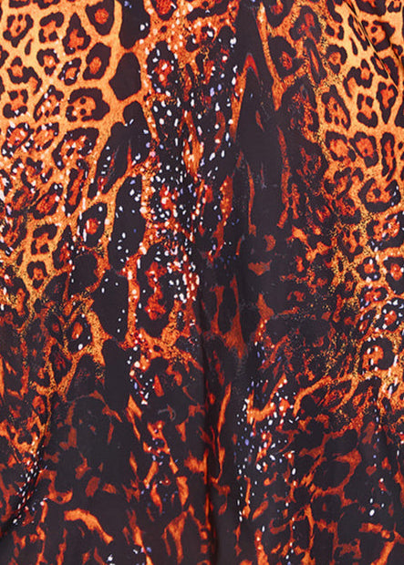Solar Cheetah V Neck Kaftan-Zeemara