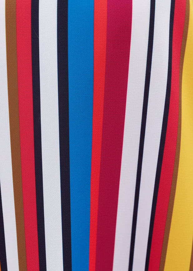 Technicolor Taper Notched Tunic Kaftan-Zeemara