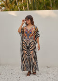 Tribal Totem V Neck Kaftan-Zeemara
